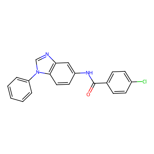 4-chloro-N-(1-phenyl-1H-benzimidazol-5-yl)benzamide structure