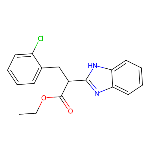 ethyl 2-(1H-benzimidazol-2-yl)-3-(2-chlorophenyl)propanoate structure