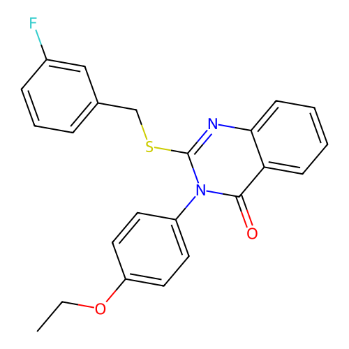 3-(4-ethoxyphenyl)-2-[(3-fluorobenzyl)sulfanyl]-4(3H)-quinazolinone structure