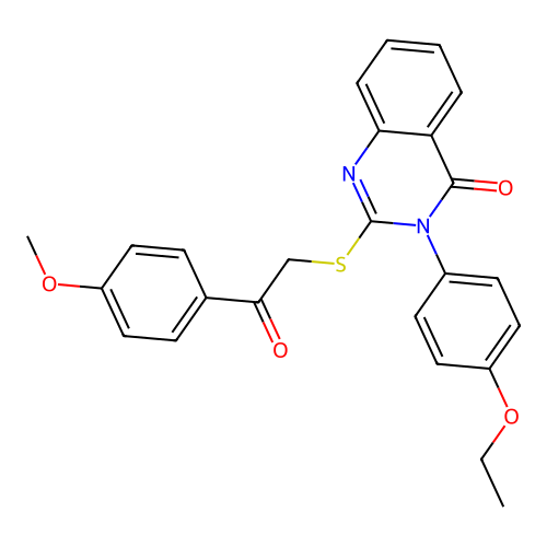 3-(4-ethoxyphenyl)-2-{[2-(4-methoxyphenyl)-2-oxoethyl]sulfanyl}quinazolin-4(3H)-one structure