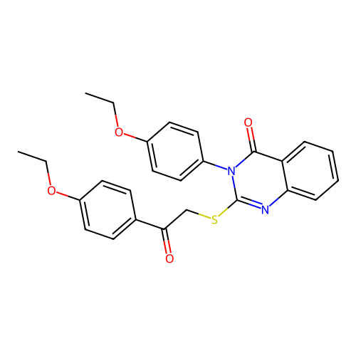 3-(4-ethoxyphenyl)-2-((2-(4-ethoxyphenyl)-2-oxoethyl)thio)quinazolin-4(3H)-one structure