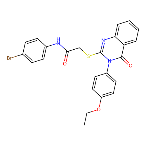 N-(4-bromophenyl)-2-{[3-(4-ethoxyphenyl)-4-oxo-3,4-dihydroquinazolin-2-yl]sulfanyl}acetamide structure