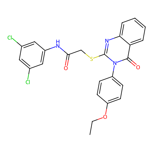 N-(3,5-dichlorophenyl)-2-{[3-(4-ethoxyphenyl)-4-oxo-3,4-dihydroquinazolin-2-yl]sulfanyl}acetamide structure