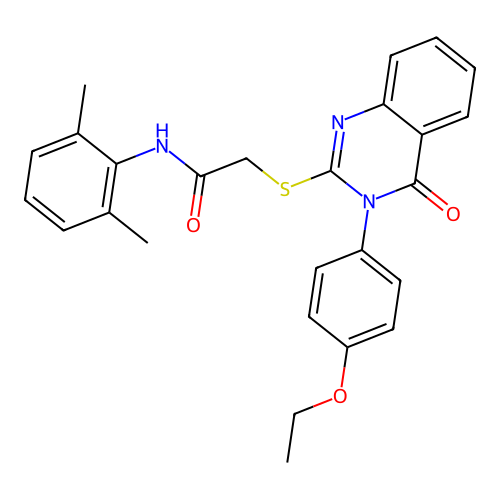 N-(2,6-dimethylphenyl)-2-{[3-(4-ethoxyphenyl)-4-oxo-3,4-dihydroquinazolin-2-yl]sulfanyl}acetamide structure