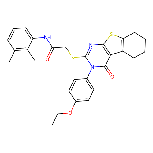 N-(2,3-dimethylphenyl)-2-((3-(4-ethoxyphenyl)-4-oxo-3,4,5,6,7,8-hexahydrobenzo[4,5]thieno[2,3-d]pyrimidin-2-yl)thio)acetamide structure