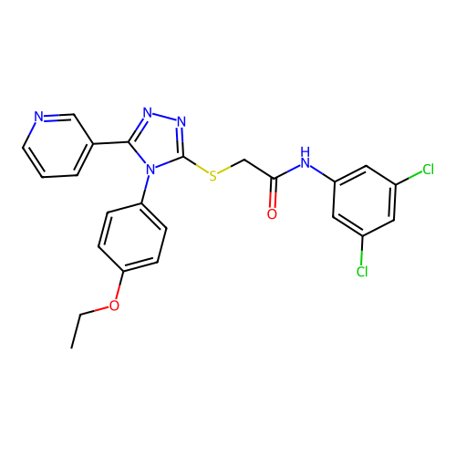 C23H19Cl2N5O2S structure