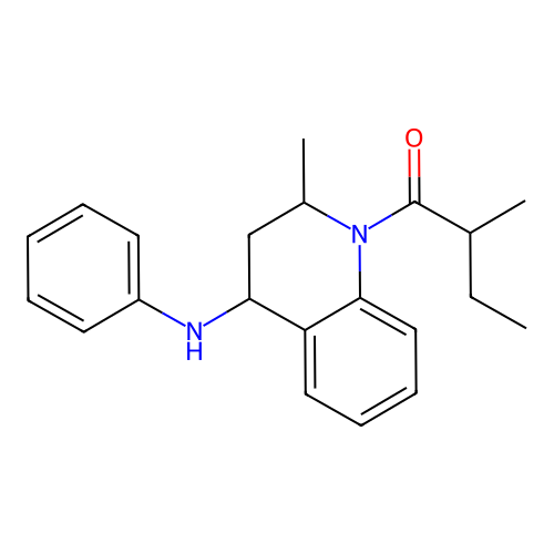 2-methyl-1-(2-methyl-4-(phenylamino)-3,4-dihydroquinolin-1(2H)-yl)butan-1-one structure