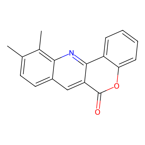 10,11-Dimethylchromeno[4,3-b]quinolin-6-one structure