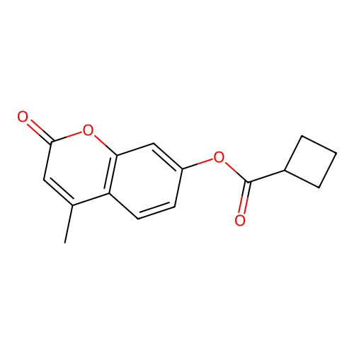 4-methyl-2-oxo-2H-chromen-7-yl cyclobutanecarboxylate structure