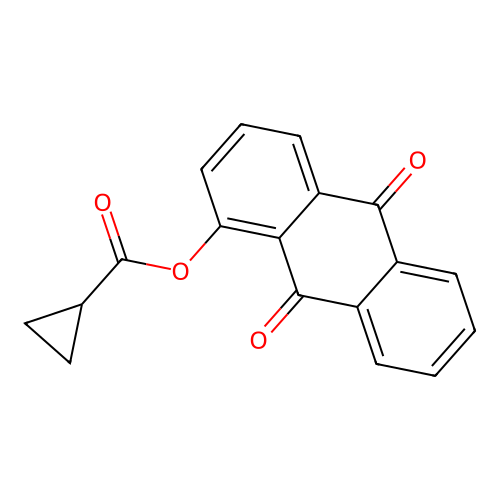 (9,10-Dioxoanthracen-1-yl) cyclopropanecarboxylate structure