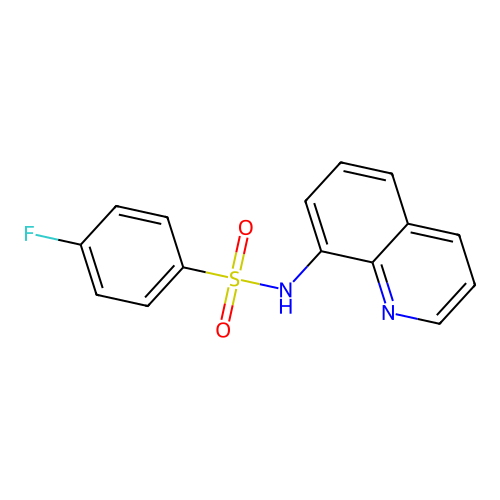 4-fluoro-N-quinolin-8-ylbenzenesulfonamide structure