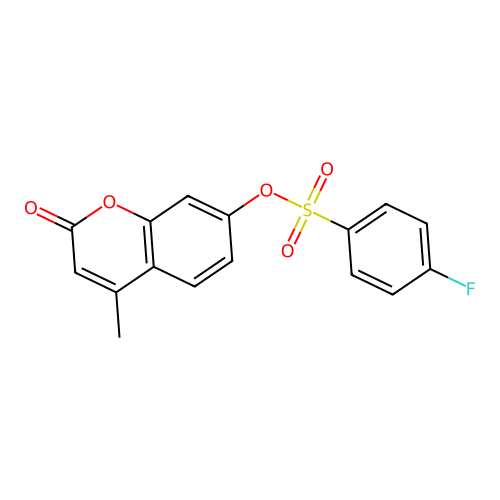 4-methyl-2-oxo-2H-chromen-7-yl 4-fluorobenzenesulfonate structure