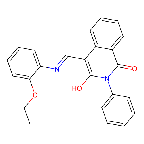 4-[(2-ethoxyanilino)methylidene]-2-phenylisoquinoline-1,3-dione structure