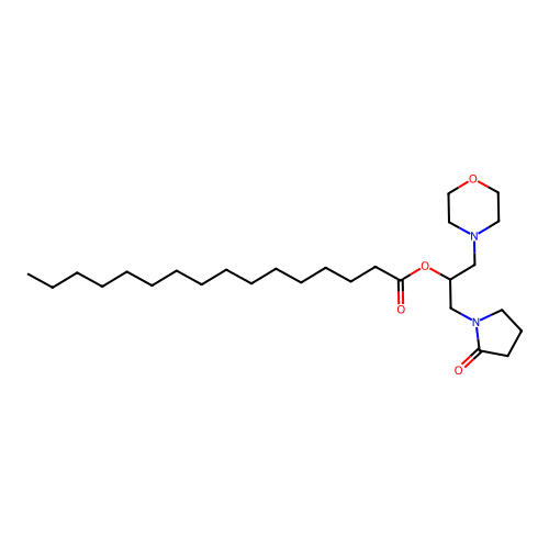 2-(4-Morpholinyl)-1-[(2-oxo-1-pyrrolidinyl)methyl]ethyl palmitate structure