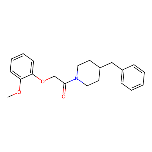 1-(4-Benzylpiperidin-1-yl)-2-(2-methoxyphenoxy)ethanone structure