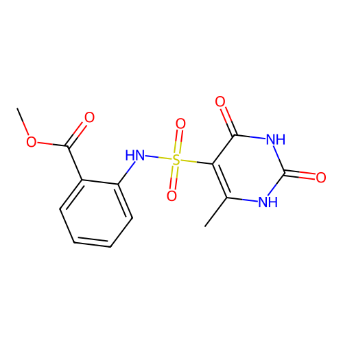 Methyl 2-(6-methyl-2,4-dioxo-1,2,3,4-tetrahydropyrimidine-5-sulfonamido)benzoate structure