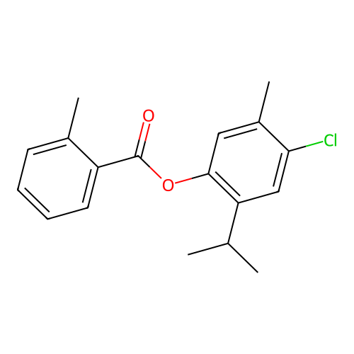 4-Chloro-2-isopropyl-5-methylphenyl 2-methylbenzoate structure