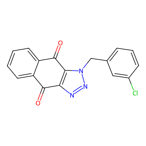 1-(3-chlorobenzyl)-1H-naphtho[2,3-d][1,2,3]triazole-4,9-dione structure
