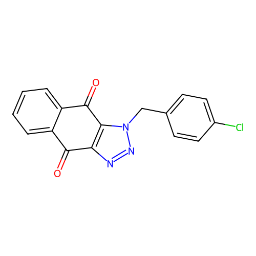 1-(4-chlorobenzyl)-1H-naphtho[2,3-d][1,2,3]triazole-4,9-dione structure