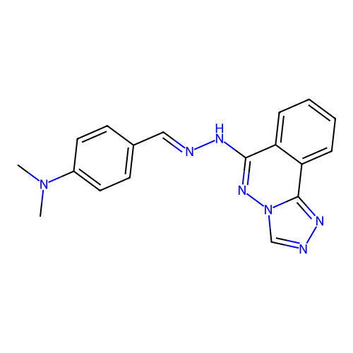 C18H17N7 structure