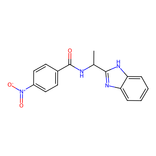 N-[1-(1H-benzimidazol-2-yl)ethyl]-4-nitrobenzamide structure