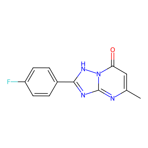 2-(4-fluorophenyl)-5-methyl[1,2,4]triazolo[1,5-a]pyrimidin-7(3H)-one structure