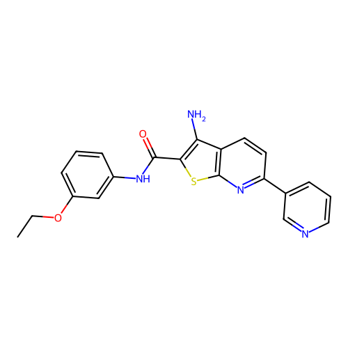 3-amino-N-(3-ethoxyphenyl)-6-(pyridin-3-yl)thieno[2,3-b]pyridine-2-carboxamide structure