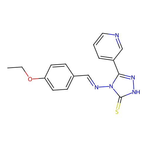 4-((4-Ethoxybenzylidene)amino)-5-(3-pyridinyl)-4H-1,2,4-triazole-3-thiol structure