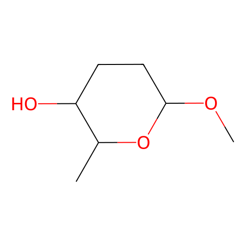 D-Erythro-Hexopyranoside, methyl 2,3,6-trideoxy-, alpha- structure
