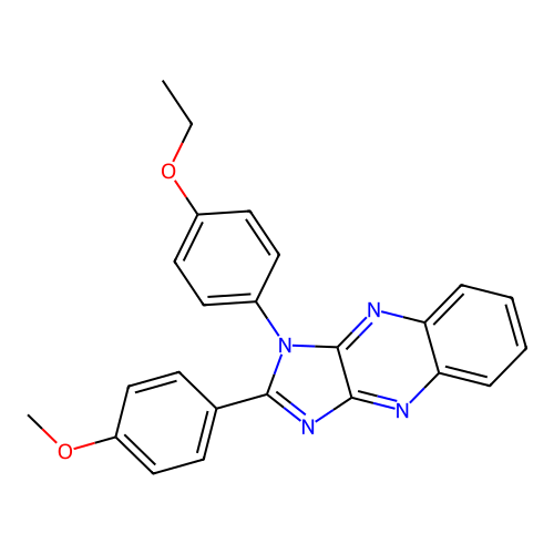 1-(4-ethoxyphenyl)-2-(4-methoxyphenyl)-1H-imidazo[4,5-b]quinoxaline structure