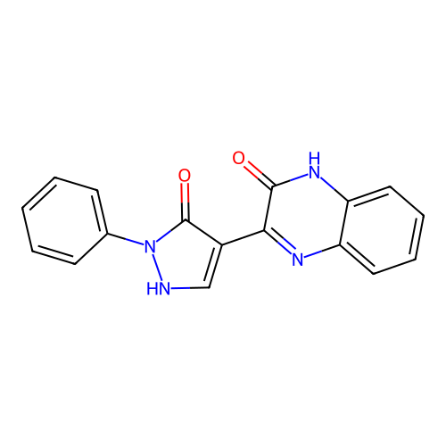 4-(3-hydroxyquinoxalin-2-yl)-2-phenyl-1,2-dihydro-3H-pyrazol-3-one structure