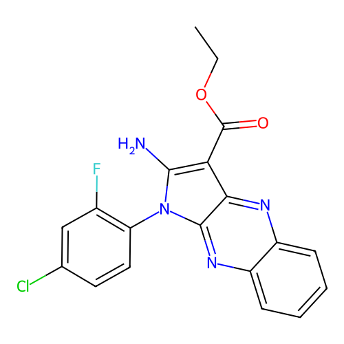 C19H14ClFN4O2 structure