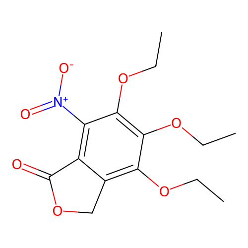 4,5,6-Triethoxy-7-nitrophthalide structure