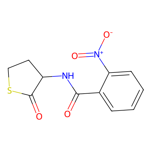 2-nitro-N-(2-oxothiolan-3-yl)benzamide structure