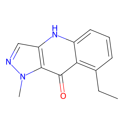 9H-Pyrazolo[4,3-b]quinolin-9-one, 8-ethyl-1,4-dihydro-1-methyl- structure
