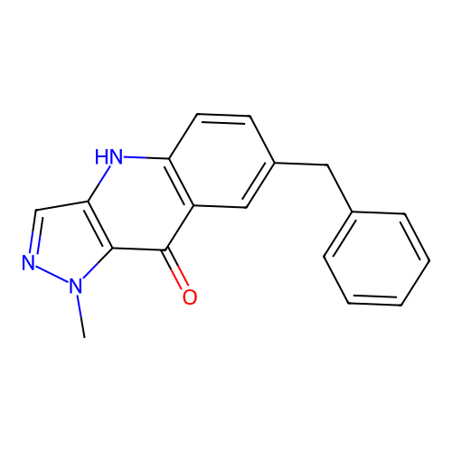 7-Benzyl-1-methyl-1,4-dihydro-pyrazolo[4,3-b]quinolin-9-one structure