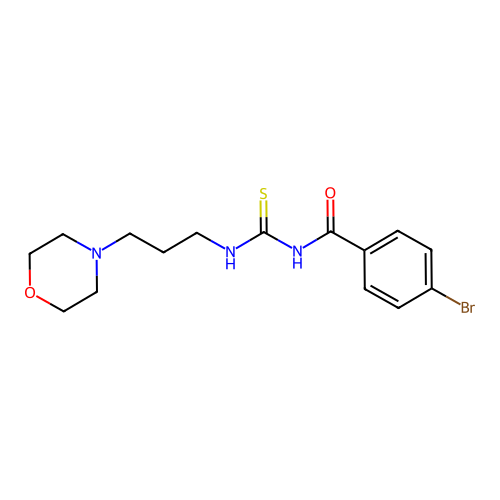 4-bromo-N-{[3-(morpholin-4-yl)propyl]carbamothioyl}benzamide structure