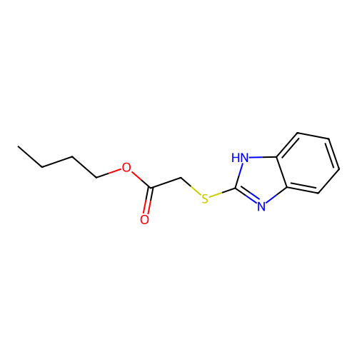 butyl (1H-benzimidazol-2-ylsulfanyl)acetate structure