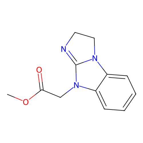 methyl 2,3-dihydro-9H-imidazo[1,2-a]benzimidazol-9-ylacetate structure