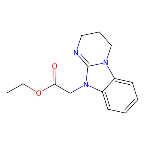 ethyl 3,4-dihydropyrimido[1,2-a]benzimidazol-10(2H)-ylacetate structure