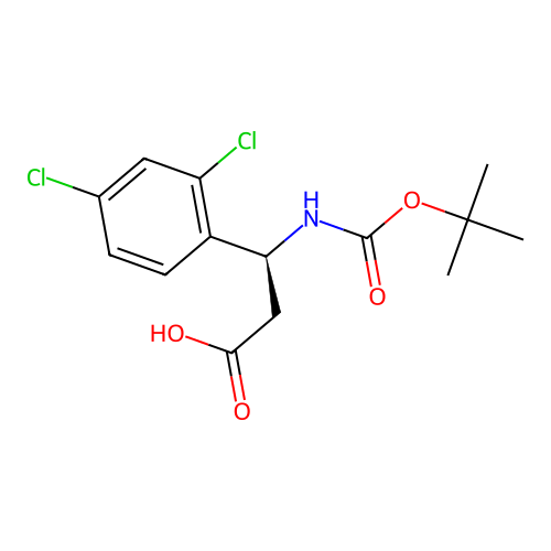 (S)-3-((tert-Butoxycarbonyl)amino)-3-(2,4-dichlorophenyl)propanoic acid structure