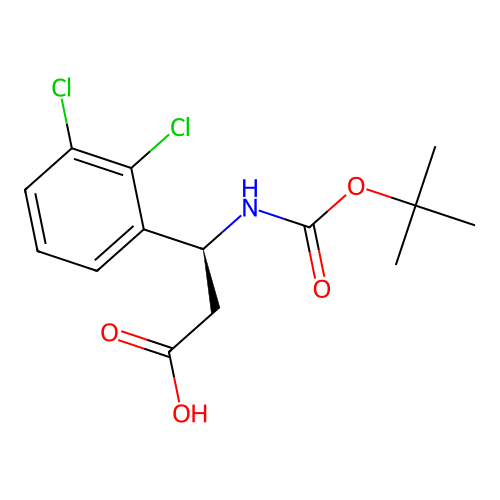 (S)-3-((tert-Butoxycarbonyl)amino)-3-(2,3-dichlorophenyl)propanoic acid structure