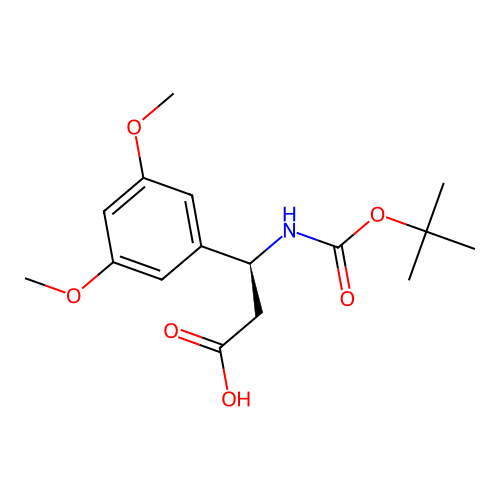 Boc-(S)-3-Amino-3-(3,5-dimethoxy-phenyl)-propionic acid structure