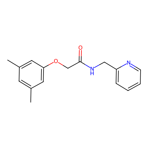 2-(3,5-dimethylphenoxy)-N-(pyridin-2-ylmethyl)acetamide structure