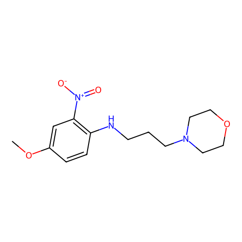 4-methoxy-N-[3-(morpholin-4-yl)propyl]-2-nitroaniline structure