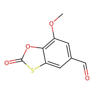 7-methoxy-2-oxo-2H-1,3-benzoxathiole-5-carbaldehyde structure
