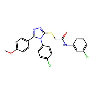 N-(3-chlorophenyl)-2-{[4-(4-chlorophenyl)-5-(4-methoxyphenyl)-4H-1,2,4-triazol-3-yl]sulfanyl}acetamide structure