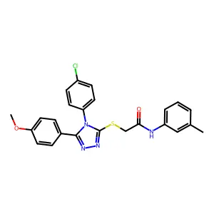 2-{[4-(4-chlorophenyl)-5-(4-methoxyphenyl)-4H-1,2,4-triazol-3-yl]sulfanyl}-N-(3-methylphenyl)acetamide structure