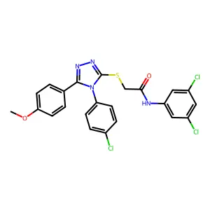 2-{[4-(4-chlorophenyl)-5-(4-methoxyphenyl)-4H-1,2,4-triazol-3-yl]sulfanyl}-N-(3,5-dichlorophenyl)acetamide structure