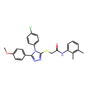 2-{[4-(4-chlorophenyl)-5-(4-methoxyphenyl)-4H-1,2,4-triazol-3-yl]sulfanyl}-N-(2,3-dimethylphenyl)acetamide structure